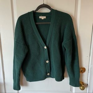 Tradlands Shelter Cotton Cardigan - Emerald